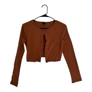 Wild Fable Terracotta Button-Down Crop Top